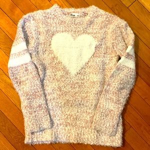 Epic Threads sweater girls sz LG mauve/pink and white super soft